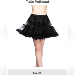Adult 1x black tulle skirt